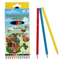 Карандаши цветные пластиковые 12 цветов 