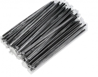 Трубочки коктейльные В ПЛЕНКЕ 8х240мм черные прямые "MILK" 250шт (Фарт)