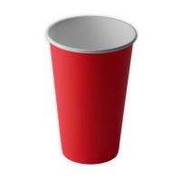 Стакан бумажный 400мл д/гор Красный (ГудКап)