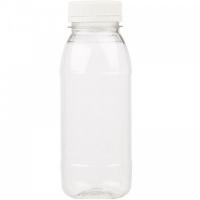 Бутылка ПЭТ 250мл "ХОРЕКА" квадратная прозрачная d38мм БЕЗ КРЫШКИ
