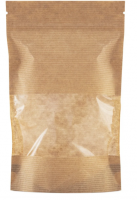 Пакет фасовочный 150х240мм Дой Пак (зип-лок) крафт с окном 70мм 