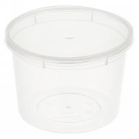 Банка 0,5л прозрачная c крышкой (Унипак)