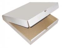 Коробка под пиццу 330х330х40мм белая без печати БПАК