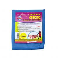 Салфетка из микрофибры для стекла гладкого плетения 35х40см "Хозяюшка в доме" , 1шт