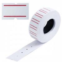 Этикет-лента(МНК) на пистолет белая с красной полосой 21,5х12 700эт 