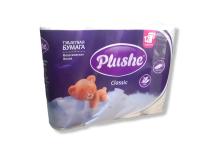 Туалетная бумага 12рул 2сл 18м Plushe Classic Белая 