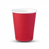 Стакан бумажный 350мл д/гор Красный (ГудКап)