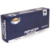 Перчатки виниловые АВИОРА размер М прозрачные неопудренные 100шт