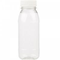 Бутылка ПЭТ 300мл "СМУЗИ" квадратная прозрачная d38мм БЕЗ КРЫШКИ