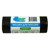 Мешки для мусора 120л 10шт SMP Стандарт 30мкм (65х105см) ПВД 