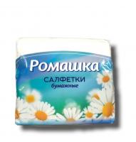 Салфетки бумажные 1сл 70л (24х24см) Ромашка Белые