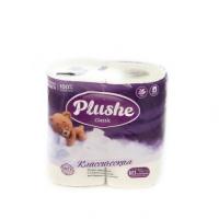 Туалетная бумага 4рул 2сл 18м Plushe Classic Белая