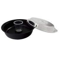 Контейнер для салатов КД-110 (160х65мм) 450мл черный с соусником