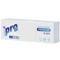 Салфетки бумажные 1сл 500л (24х24см) PROtissue, белый (C211)