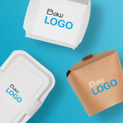 Упаковка для еды на вынос с логотипом