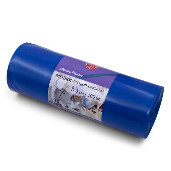 Мешок кондитерский Aleks Parks 53 см в рулоне синий 90мкр 100шт