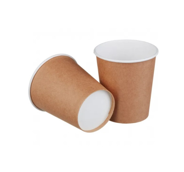 Стакан бумажный 250мл Крафт для горячих напитков, ЭкоПак