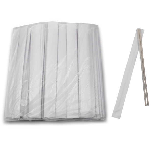 Палочки для еды в индив. белой бумажной упаковке Linger 23см 100шт